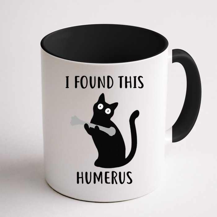 I Found This Humerus Funny Black Cat Mug