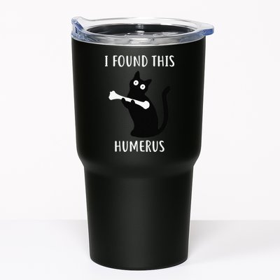 I Found This Humerus Funny Black Cat Tumbler