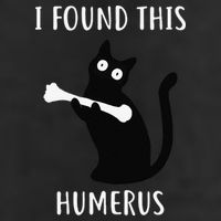 I Found This Humerus Funny Black Cat Golf Towel