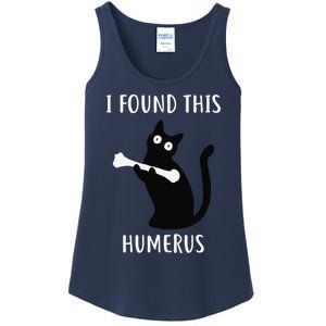 I Found This Humerus Funny Black Cat Ladies Essential Tank