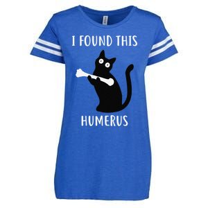 I Found This Humerus Funny Black Cat Enza Ladies Jersey Football T-Shirt