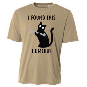 I Found This Humerus Funny Black Cat Cooling Performance Crew T-Shirt