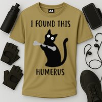 I Found This Humerus Funny Black Cat Performance Shirt