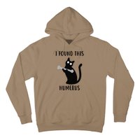 I Found This Humerus Funny Black Cat Hoodie