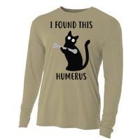 I Found This Humerus Funny Black Cat Cooling Performance Long Sleeve Crew