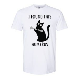 I Found This Humerus Funny Black Cat Softstyle CVC T-Shirt