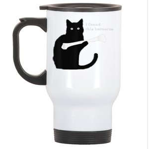 I Found This Humerus Funny Cat Lover Tees Stainless Steel Travel Mug