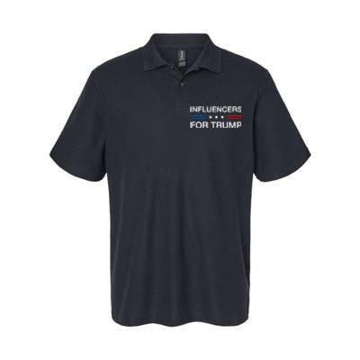 Influencers For Trump 2024 Funny Election Influencer Creator Softstyle Adult Sport Polo