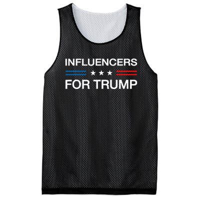 Influencers For Trump 2024 Funny Election Influencer Creator Mesh Reversible Basketball Jersey Tank