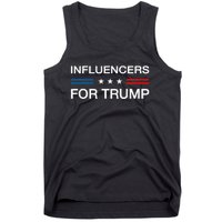 Influencers For Trump 2024 Funny Election Influencer Creator Tank Top