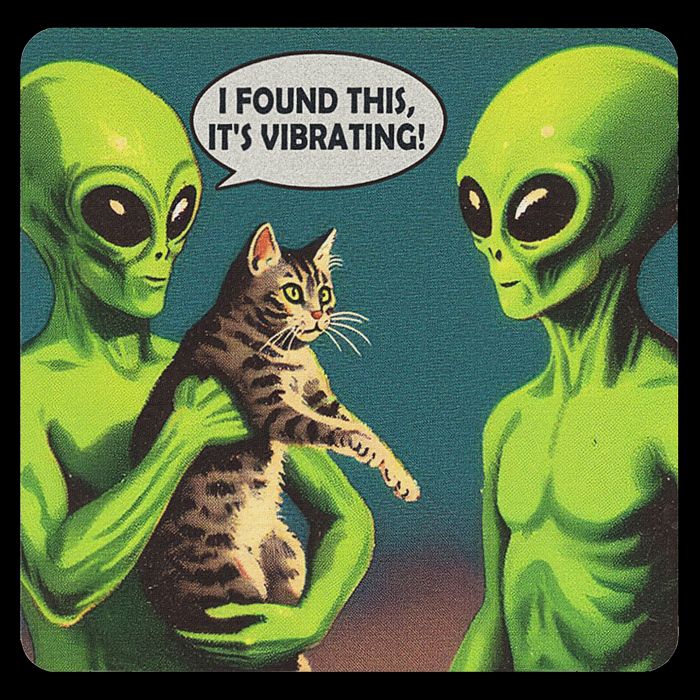 I Found This Its Vibrating Funny Cat Alien Impact Tech Backpack