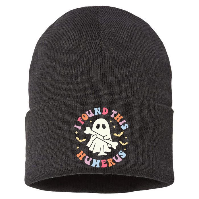 I Found This Humerus Pun Joke Humorous Halloween Costume Sustainable Knit Beanie