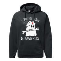 I Found This Humerus Funny Ghost Nurse Halloween Performance Fleece Hoodie