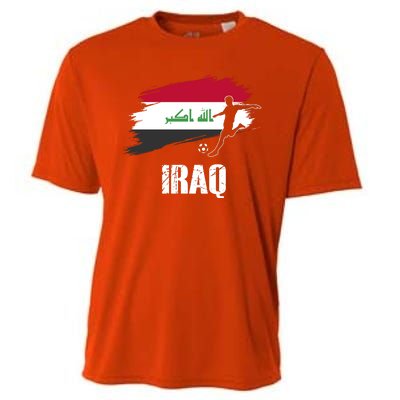 Iraq Football Team Player Flag Cooling Performance Crew T-Shirt