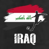 Iraq Football Team Player Flag 7 Panel Mesh Trucker Snapback Hat