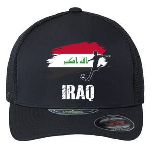 Iraq Football Team Player Flag Flexfit Unipanel Trucker Cap