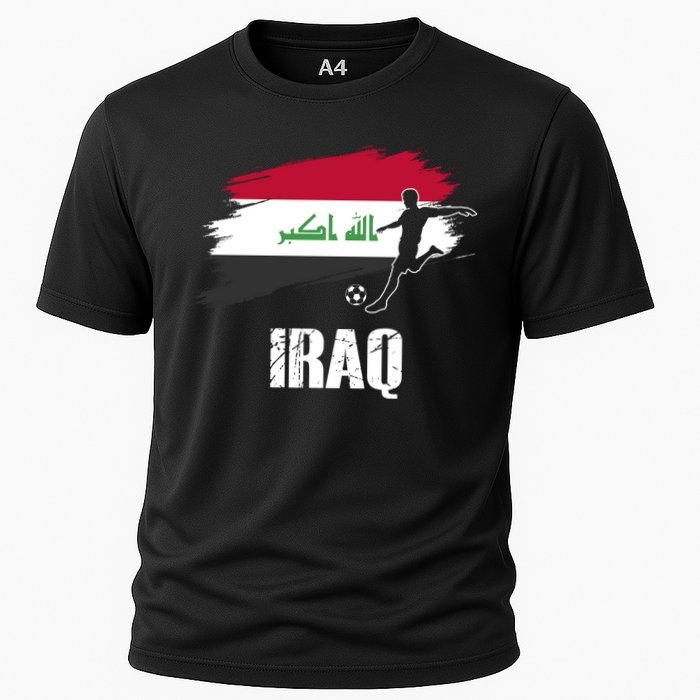 Iraq Football Team Player Flag Cooling Performance Crew T-Shirt