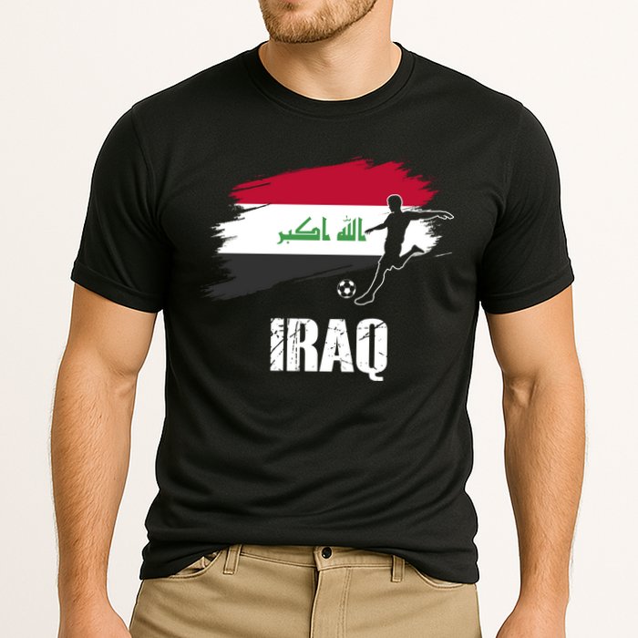 Iraq Football Team Player Flag Cooling Performance Crew T-Shirt
