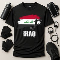 Iraq Football Team Player Flag Cooling Performance Crew T-Shirt