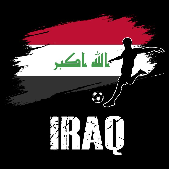 Iraq Football Team Player Flag Cooling Performance Crew T-Shirt