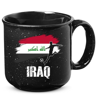 Iraq Football Team Player Flag 15oz Campfire Ceramic Mug