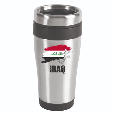 Iraq Football Team Player Flag 16oz Travel Tumbler