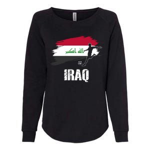 Iraq Football Team Player Flag Womens California Wash Sweatshirt