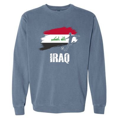 Iraq Football Team Player Flag Garment-Dyed Sweatshirt