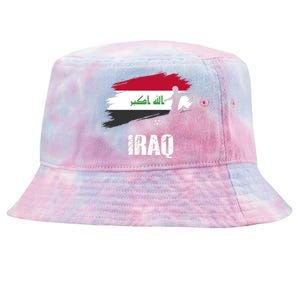 Iraq Football Team Player Flag Tie-Dyed Bucket Hat