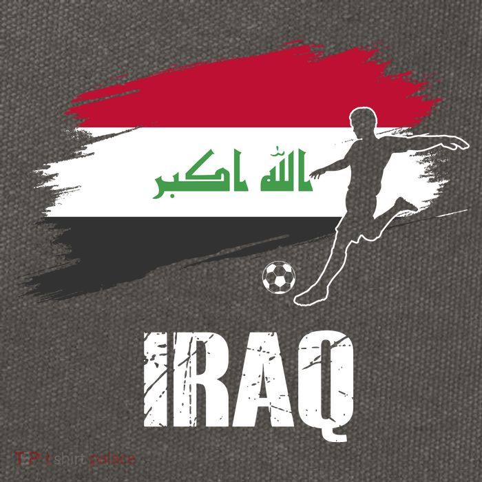 Iraq Football Team Player Flag Cotton Canvas Backpack