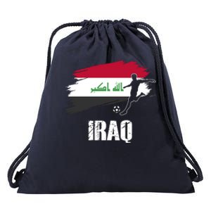 Iraq Football Team Player Flag Drawstring Bag