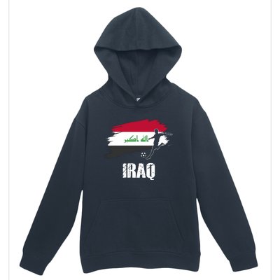 Iraq Football Team Player Flag Urban Pullover Hoodie