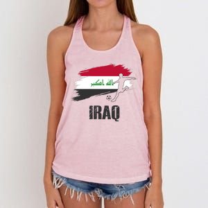 Iraq Football Team Player Flag Women's Knotted Racerback Tank