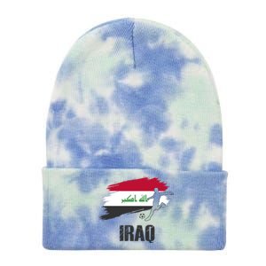 Iraq Football Team Player Flag Tie Dye 12in Knit Beanie