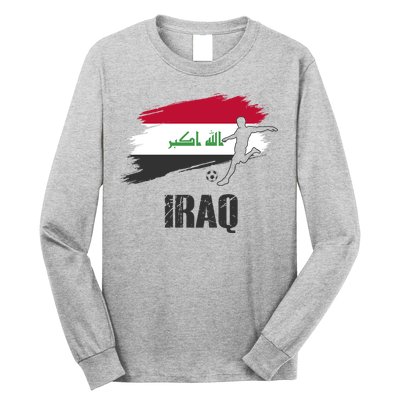 Iraq Football Team Player Flag Long Sleeve Shirt