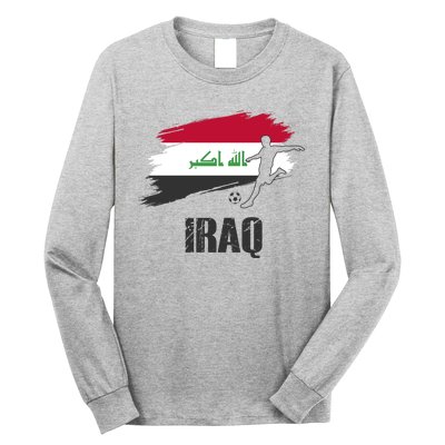 Iraq Football Team Player Flag Long Sleeve Shirt