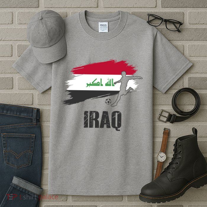 Iraq Football Team Player Flag Tall T-Shirt