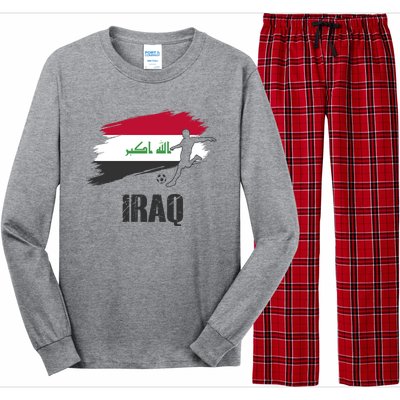 Iraq Football Team Player Flag Long Sleeve Pajama Set