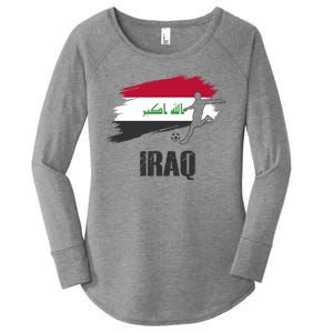 Iraq Football Team Player Flag Women's Perfect Tri Tunic Long Sleeve Shirt