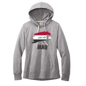 Iraq Football Team Player Flag Women's Fleece Hoodie