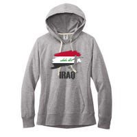 Iraq Football Team Player Flag Women's Fleece Hoodie