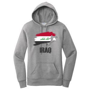 Iraq Football Team Player Flag Women's Pullover Hoodie