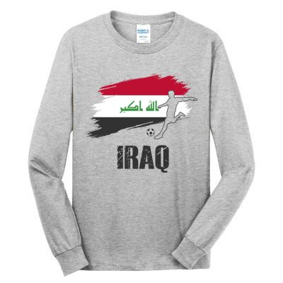 Iraq Football Team Player Flag Tall Long Sleeve T-Shirt