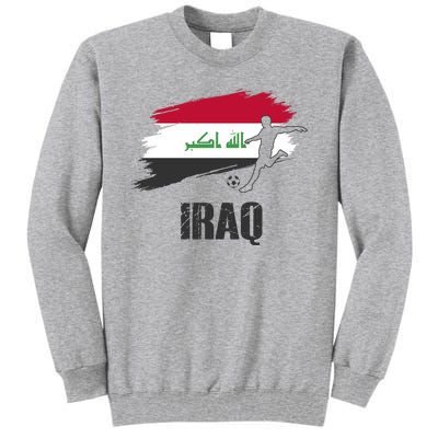 Iraq Football Team Player Flag Tall Sweatshirt