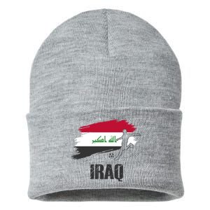 Iraq Football Team Player Flag Sustainable Knit Beanie