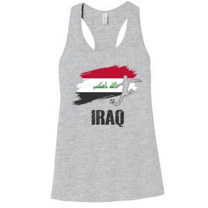 Iraq Football Team Player Flag Women's Racerback Tank