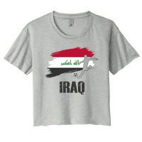 Iraq Football Team Player Flag Women's Crop Top Tee