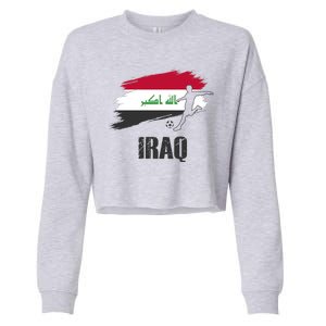 Iraq Football Team Player Flag Cropped Pullover Crew