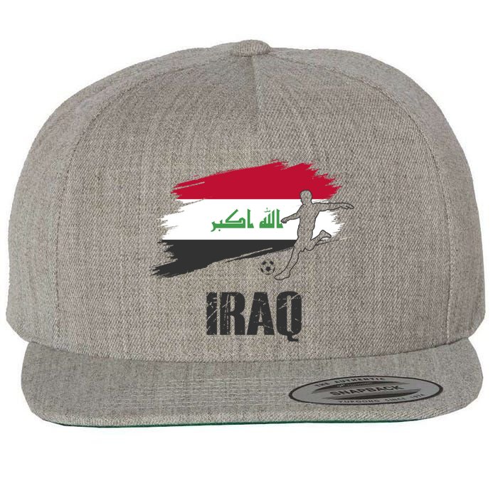 Iraq Football Team Player Flag Wool Snapback Cap