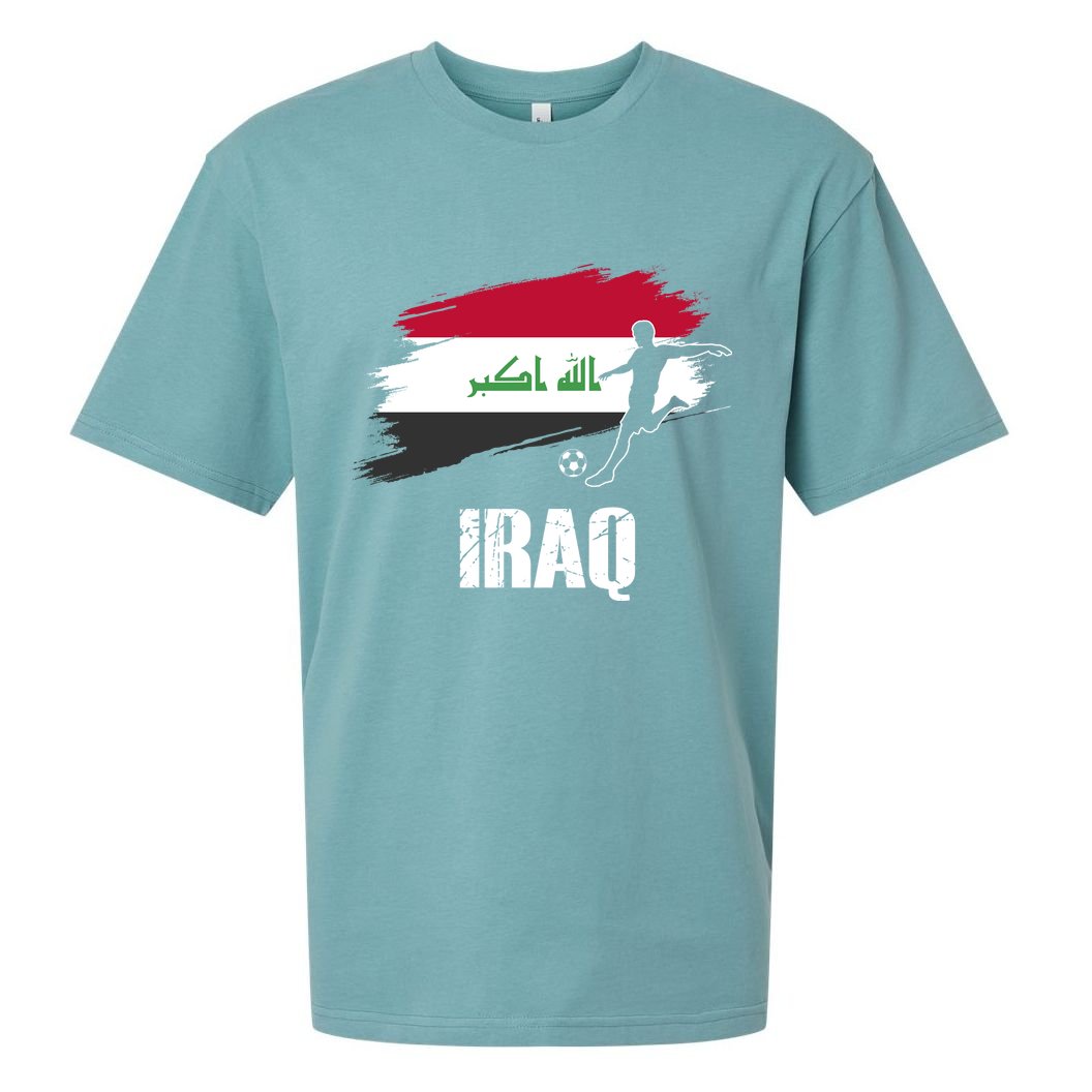 Iraq Football Team Player Flag Sueded Cloud Jersey T-Shirt